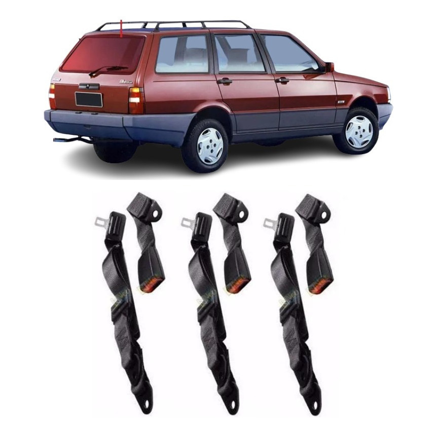Kit Cinto De Segurança Fiat Elba Bancos Traseiros em Oferta na Shopee