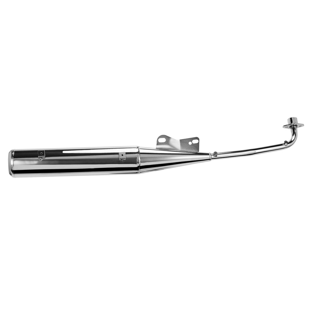 Detalhes do Escapamento Cromo Forte Shineray Phoenix 49 Modelo Original