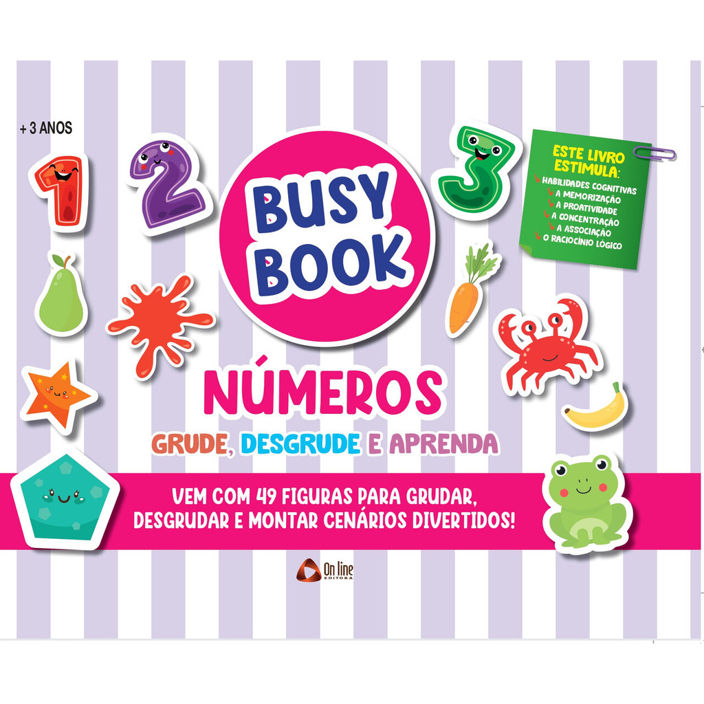 Busy Book Números Grude, Desgrude e Aprenda 4 em Oferta na Shopee