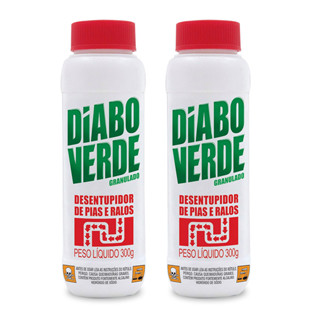 Kit 2 Diabo Verde Desentupidor Para Vaso Pia Ralo Sanitário Ação Rápida Potente Canos Granulado 300g Privada em Oferta na Shopee