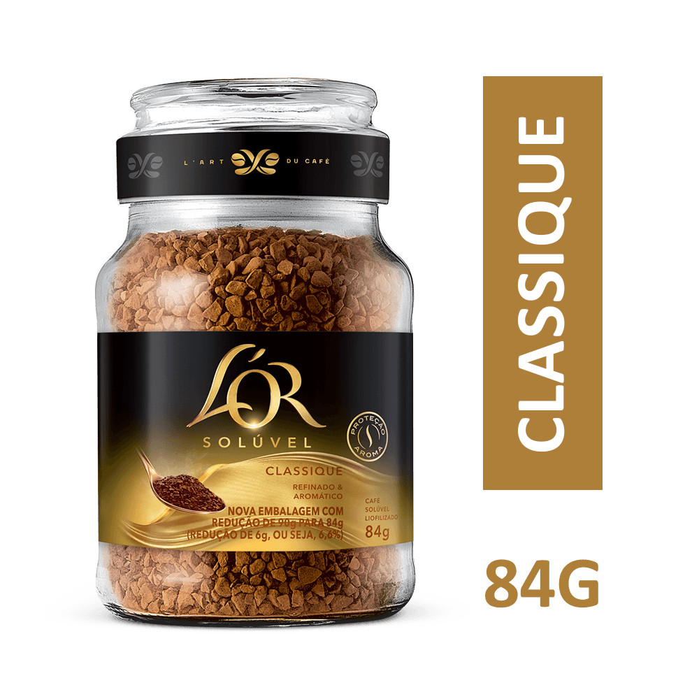 Café Solúvel L'OR Classique Vidro 84g