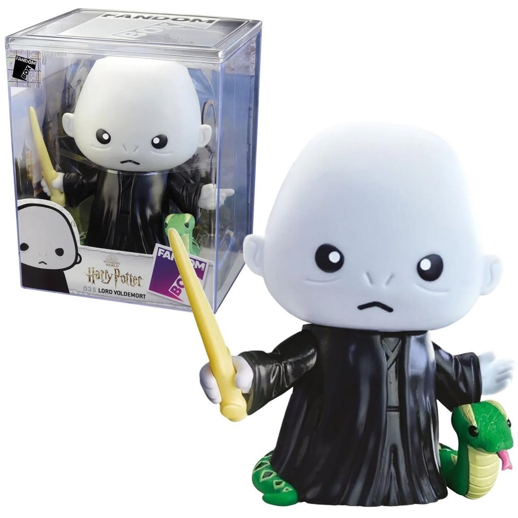 Figura De Ação Lord Voldemort Boneco Articulado Decorativo Em Caixa Acrílica Coleção Harry Potter - Líder Brinquedos