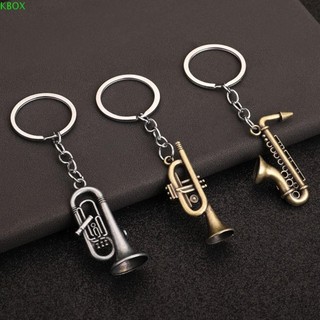 Chaveiro De Metal KBOX , Mini Instrumentos De Saxofone De Liga De Zinco , Três Tipos Brinquedos Pingente De Carro