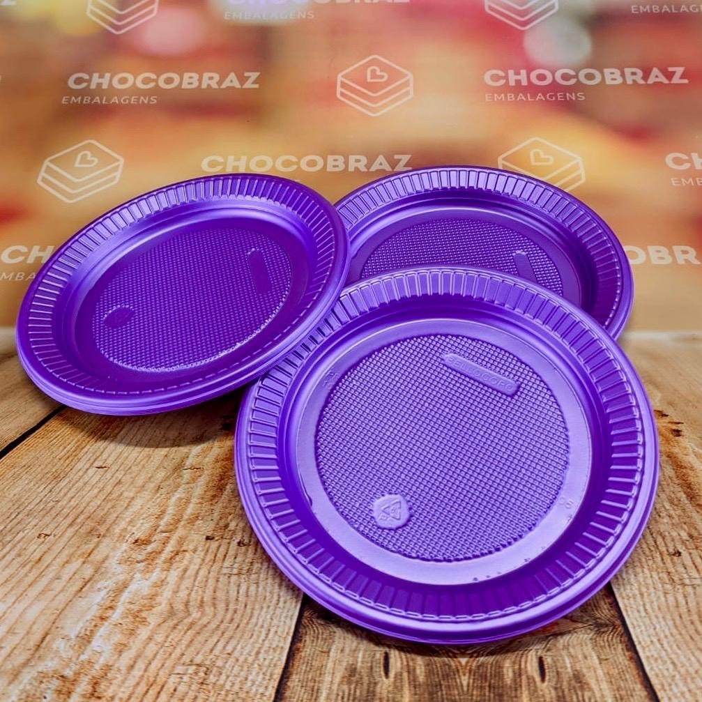 50~250 PRATO 15cm ANIVERSARIO ROXO PEROLADO BELLO FESTA em Oferta na Shopee