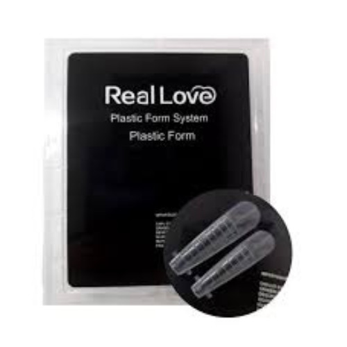 Real Love - Molde F1 plástico para alongamento de unha polygel - 120un