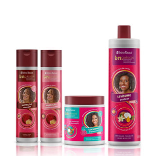 Kit Beleza Natural Nutrição + Máscara de Tratamento Colágeno 500g + Creme de Pentear Levíssimo 1l em Oferta na Shopee