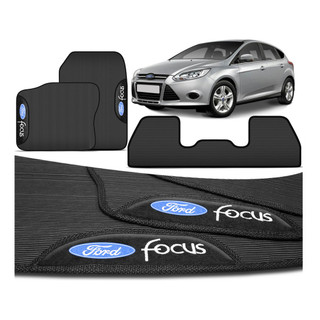 Jogo Tapetes Pvc Focus 2014 A 2015 Preto Logo Bordado 3 Pçs em Oferta na Shopee