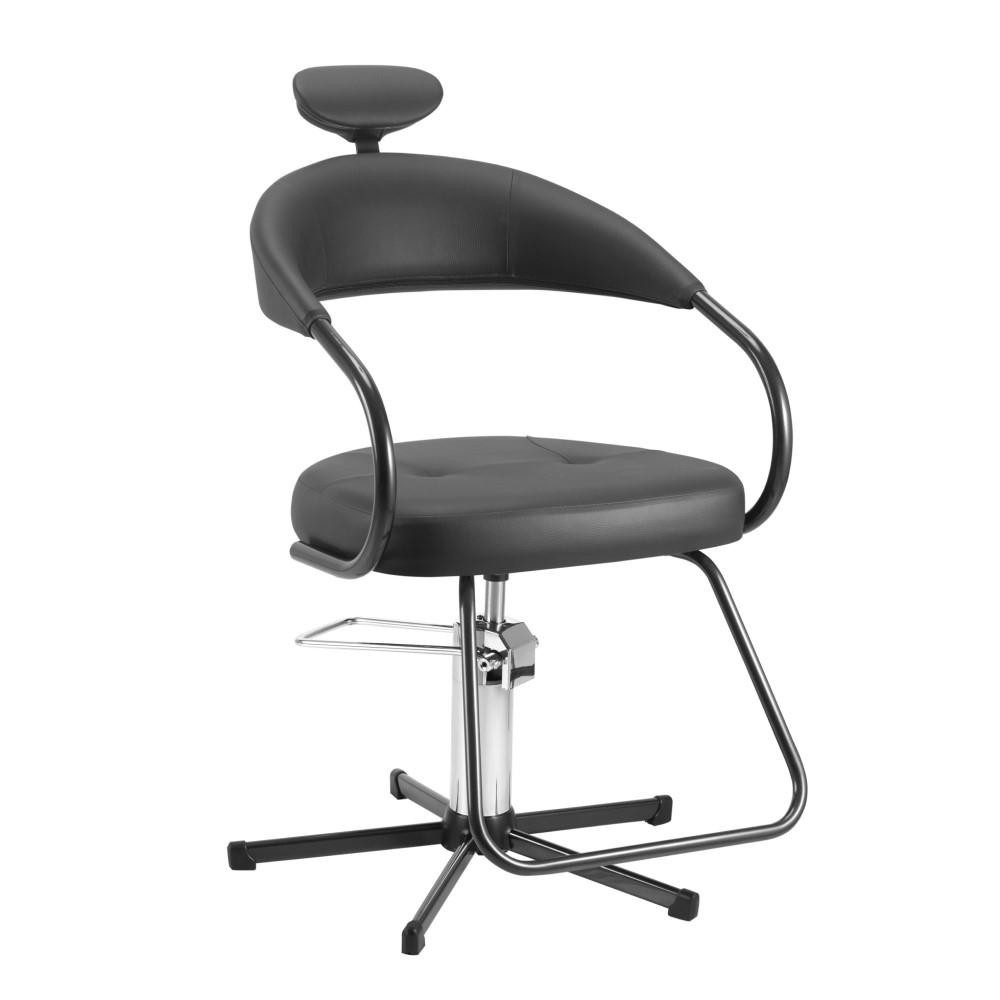 Cadeira de Cabeleireiro Hidráulica Reforçada Dompel Futura Preto - Home & Living