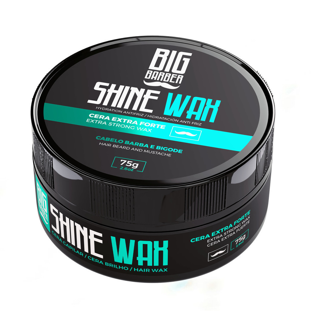 Pasta Capilar Shine Wax Big Barber 75g Efeito Brilho Profissional