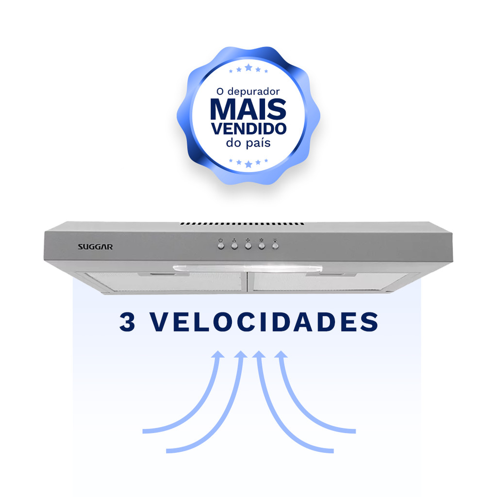 Imagem Depurador Exaustor Slim 60Cm Inox DPS161IX Suggar 127V
