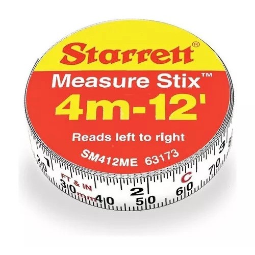 FITA DE ACO GRADUADA STIX 13MM X 3.60M - 12' - S12 - SM412ME
