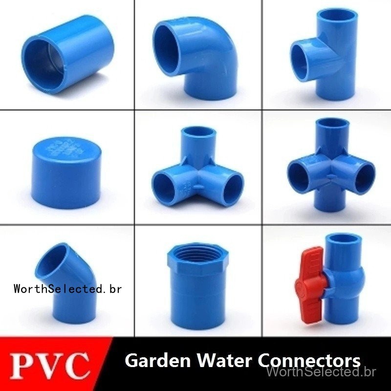 Conector De Tubo De PVC Azul | 3 Vias 4-Caminho 5 Conexões Para Tubos De Abastecimento De Água De 6/Junta Plástica Peças Irrigação Tampa Da Extremidade União Válvula De Esfera De