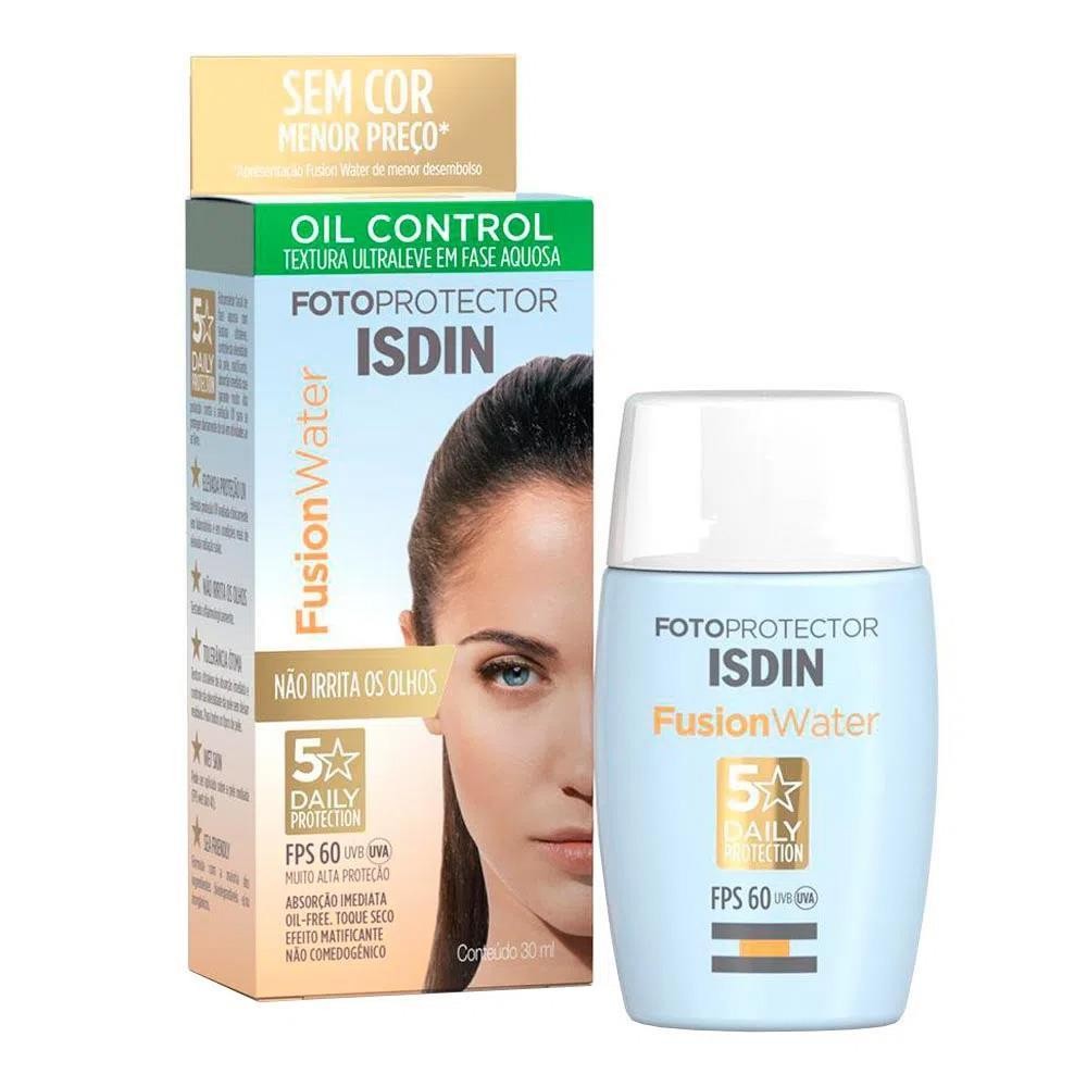 Protetor Solar Facial ISDIN Fusion Water Star FPS 60 Com 30ml em Oferta na Shopee