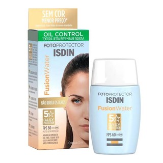 FOTOPROTETOR PROTETOR SOLAR FACIAL ISDIN FUSION WATER STAR FPS60 COM 30ML em Oferta na Shopee