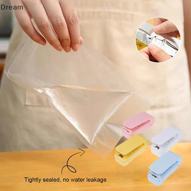 < Dream > Mini Máquina Seladora De Sacos Térmicos Seladores De Plástico Para Alimentos Fechamento Portáteis Embalagem De Cozinha Gadgets À Venda