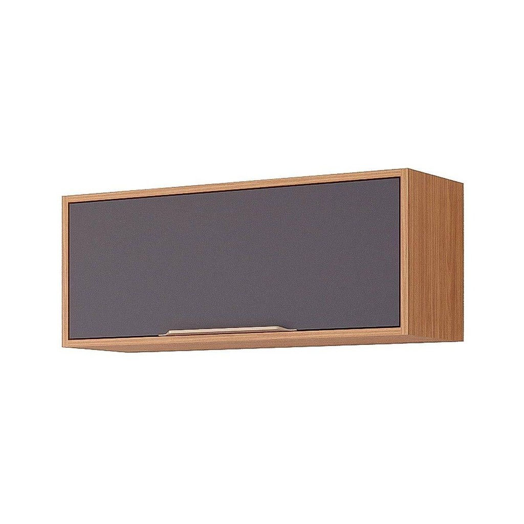 Armário Aéreo p/ Cozinha Esplendida Geladeira c/ 1 Portas Basculante 80cm Freijo/Titanium - MGM - Home & Living