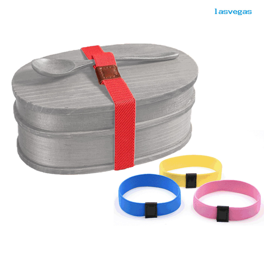 [LAS] Elastic Band High Strength Adjustable Portable Bento Box Packing Fixing Strap Uso Diário