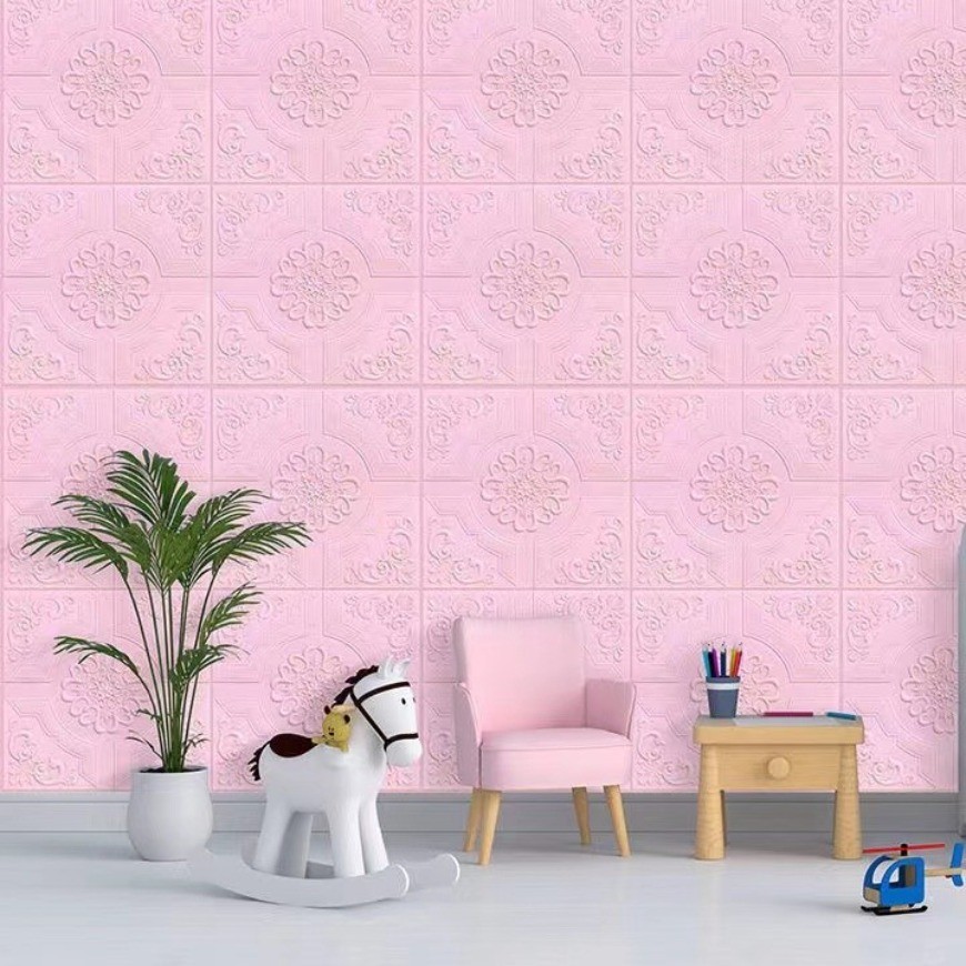 Espuma Macia 3d Adesivos De Parede Estéreo Autoadesivos Papel Autoadesivo Para Sala De Estar TV Fundo Decoração Quarto De Teto De Telhado