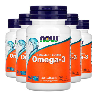 Kit 5x Ômega-3 Molecularmente Destilados Now Foods 30Softgels/Made in Usa em Oferta na Shopee