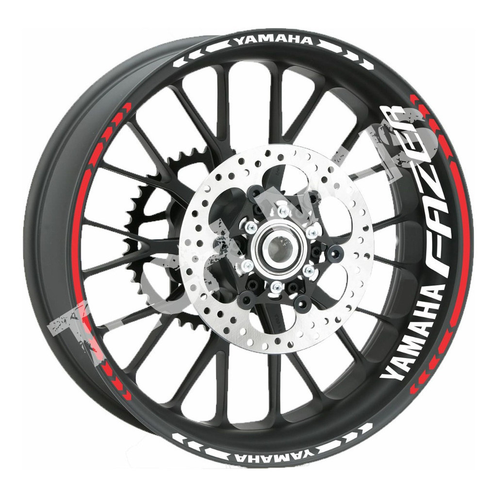 Kit Adesivos Refletivo De Rodas Frisos Moto Fazer Yamaha refletivo