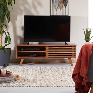 Rack TV Bancada Madeira 40 Polegadas 1 Porta de Correr Sean em Oferta na Shopee