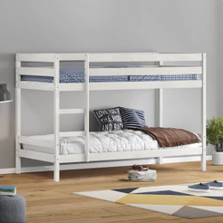 Beliche Infantil Branco Madeira com Grade de Proteção Felix