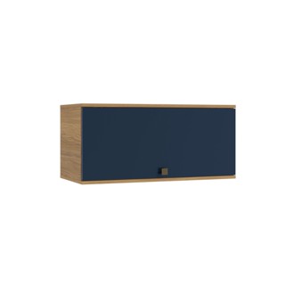 Armário Aéreo Celeste Kappesberg 100% MDF 1 Porta Basculante Nogueira/Azul 80cm em Oferta na Shopee