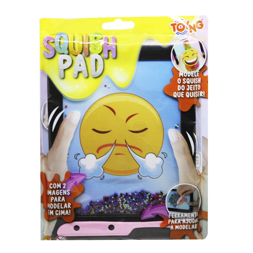 Squish Pad Toyng Lousa com 2 Imagens p/ Modelar Emoji