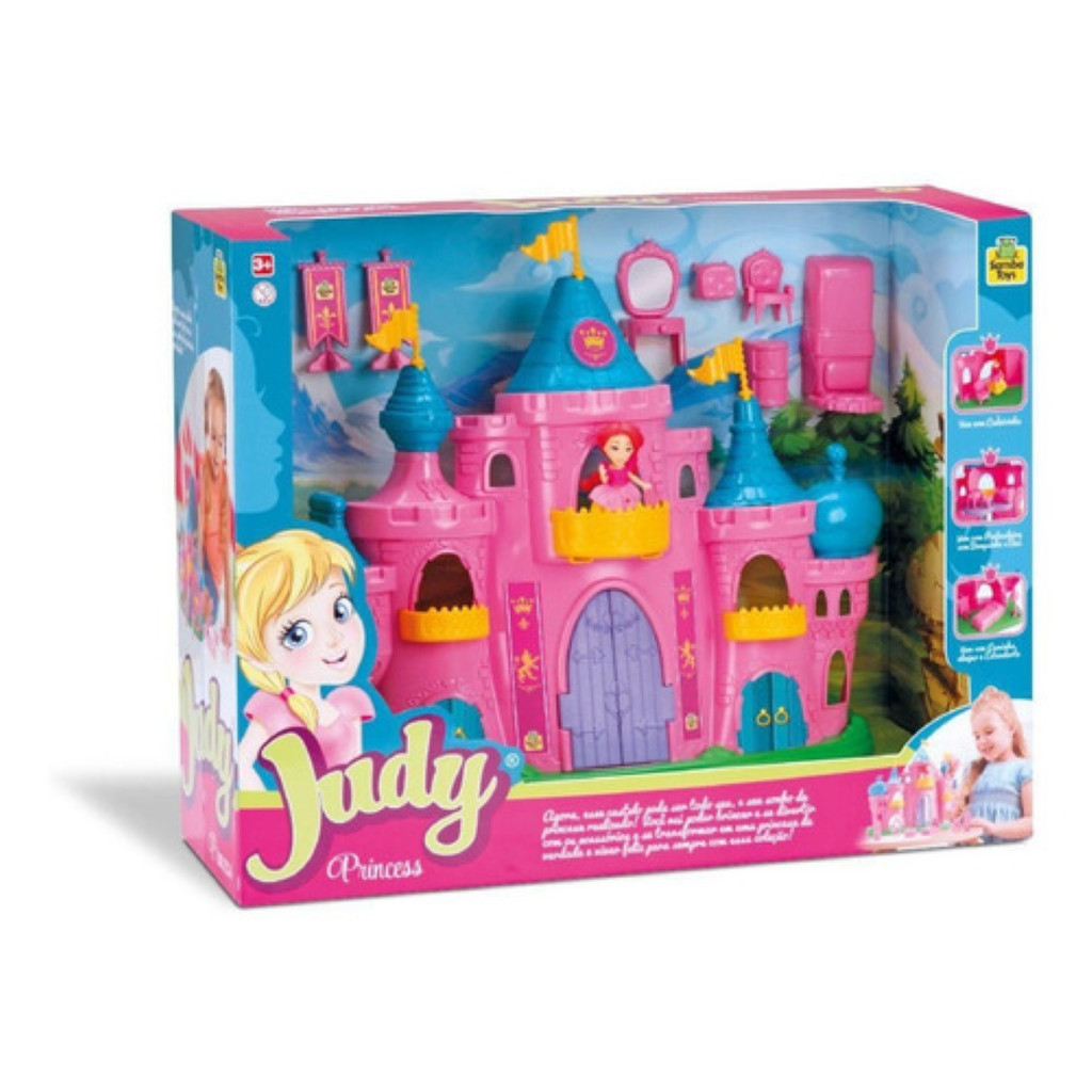 Brinquedo Castelo Princesa Judy Com Boneca E Acessórios - Samba Toys