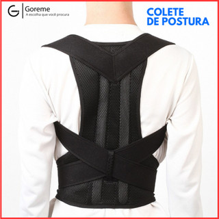 Kit 4 Colete Corretor Postural Coluna Cinta Reforçada Unissex para Coluna e Lombar com ajuste em Oferta na Shopee
