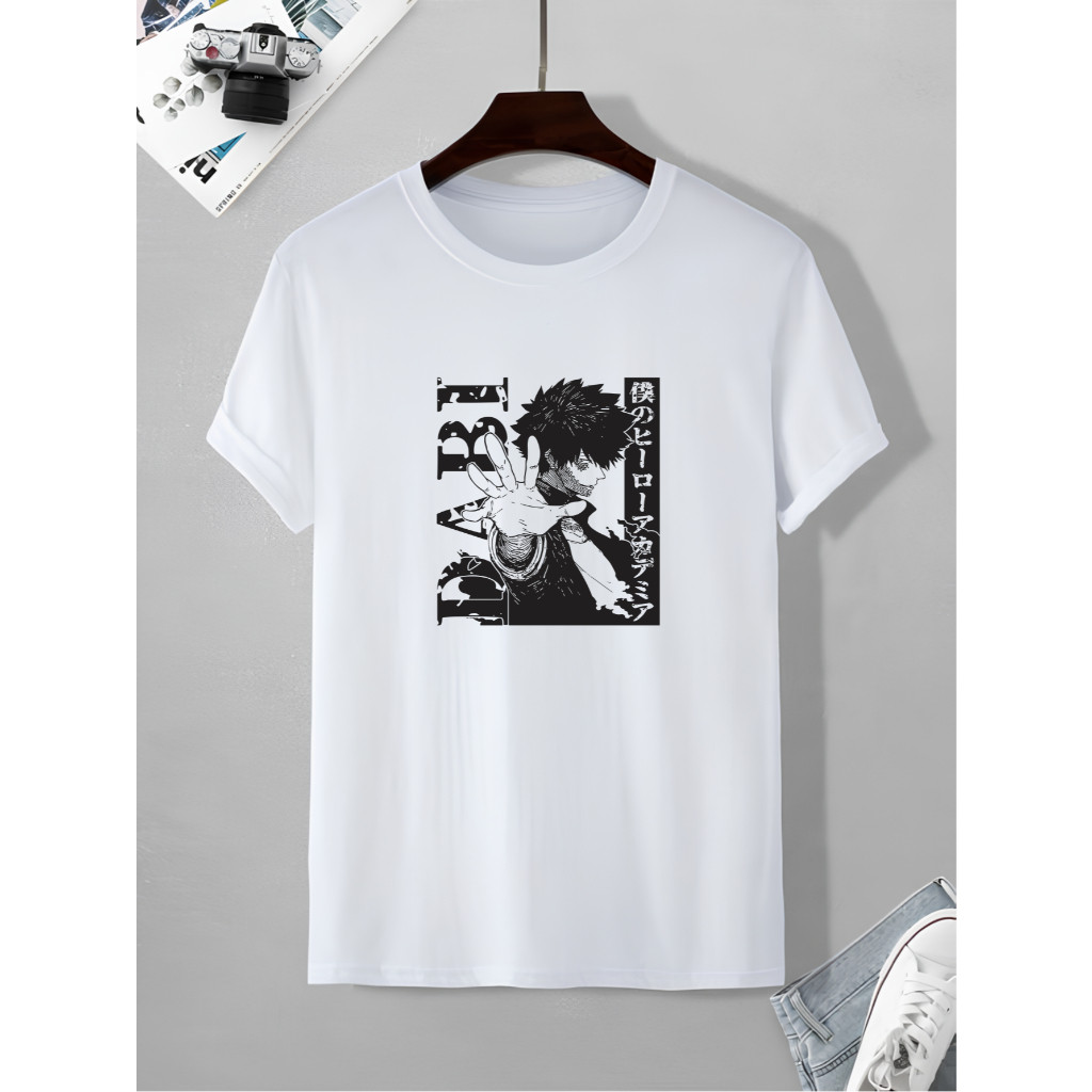 Camiseta Boku No Hero Academia Dabi Todoroki Tōya Camisa Blusa Algodão Estampado Masculino Feminina