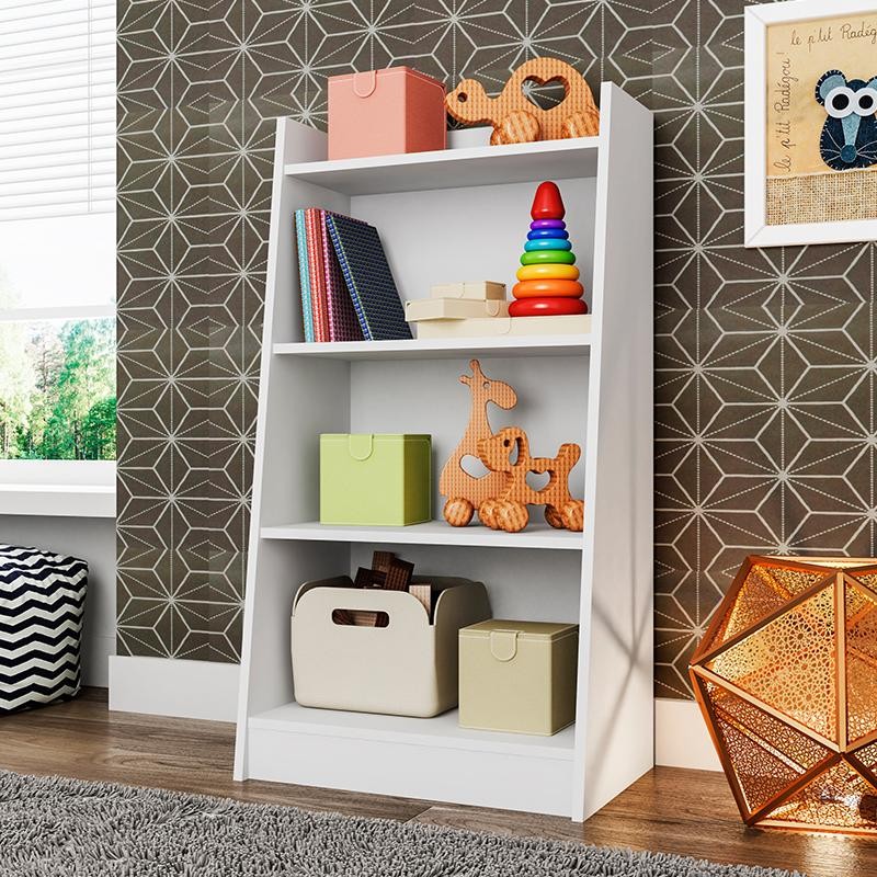 Estante Multiuso Com 4 Prateleiras Montessori - Branco em Oferta na Shopee