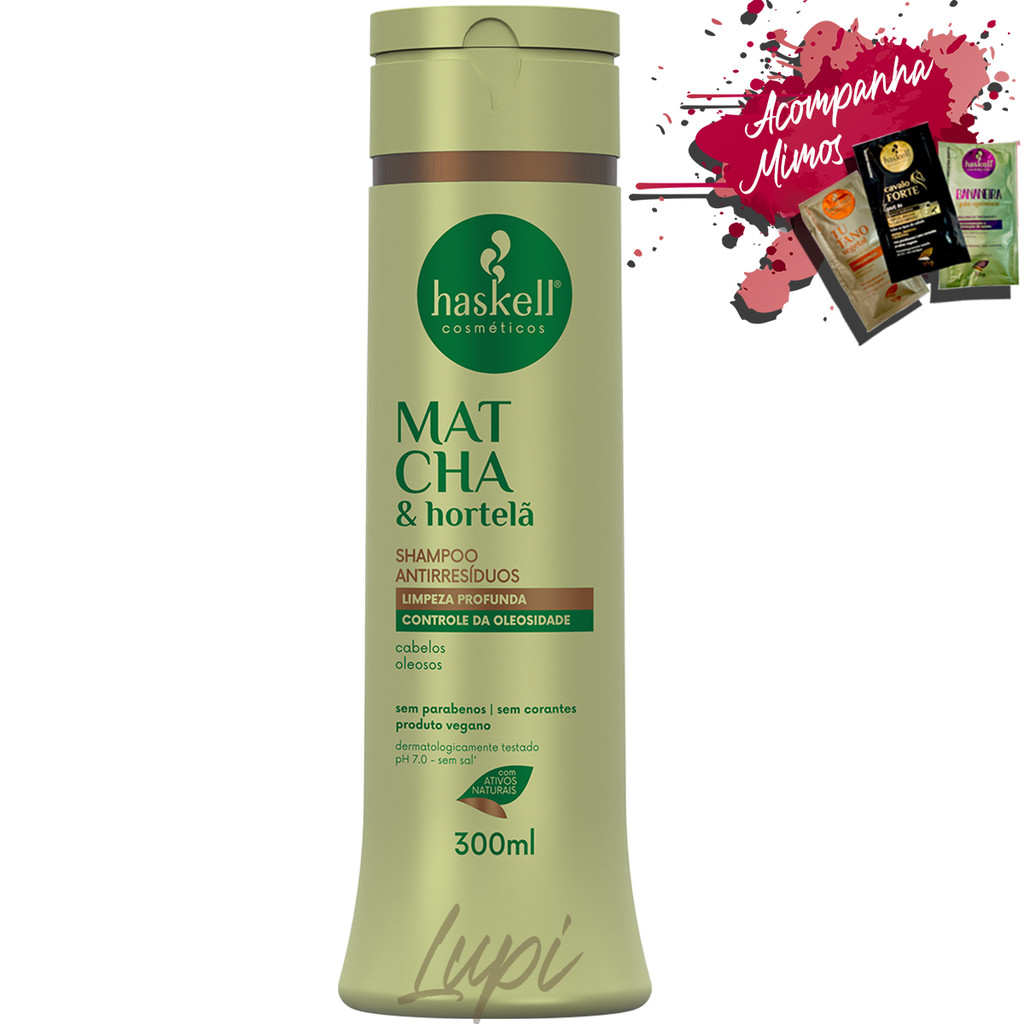 Shampoo Haskell Antirresiduo Matcha e Hortelã 300ml em Oferta na Shopee