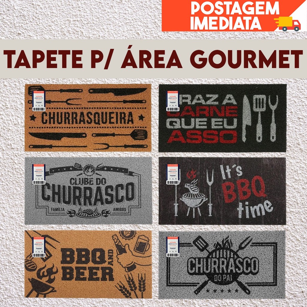 Tapete para Churrasqueira Vinil 40cm x 75cm - Kapazi