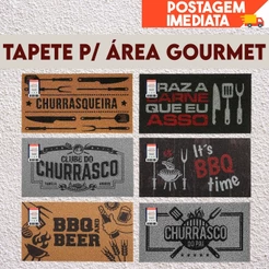 Tapete para Churrasqueira Vinil 40cm x 75cm - Kapazi