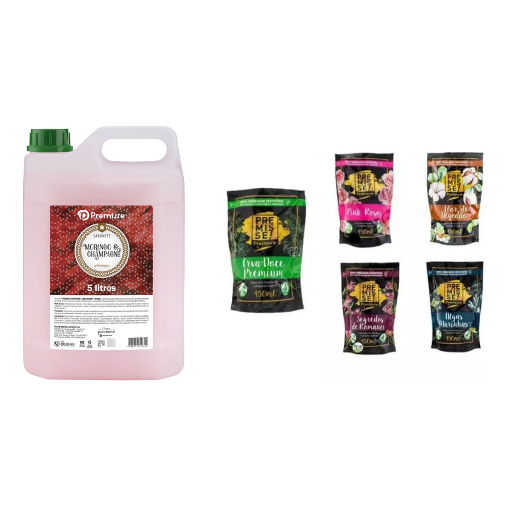 Galão De Sabonete Premisse 5l + Brinde Sabonete 450ml em Oferta na Shopee