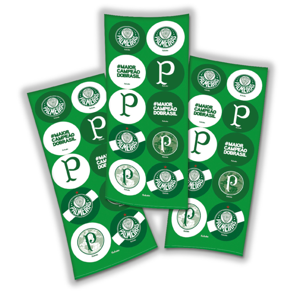 30~150 ADESIVO PALMEIRAS OFICIAL FUTEBOL  REDONDO  FESTCOLOR