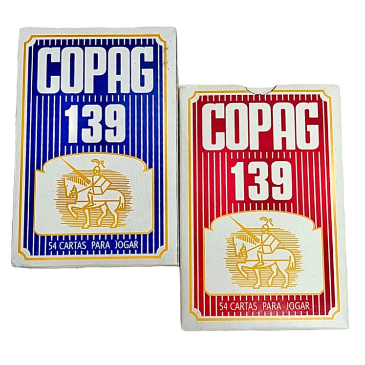 Kit 2 UN Jogo de Cartas Baralho Copag 139 Profissional Vermelho e Azul Truco Cacheta Canastra em Oferta na Shopee