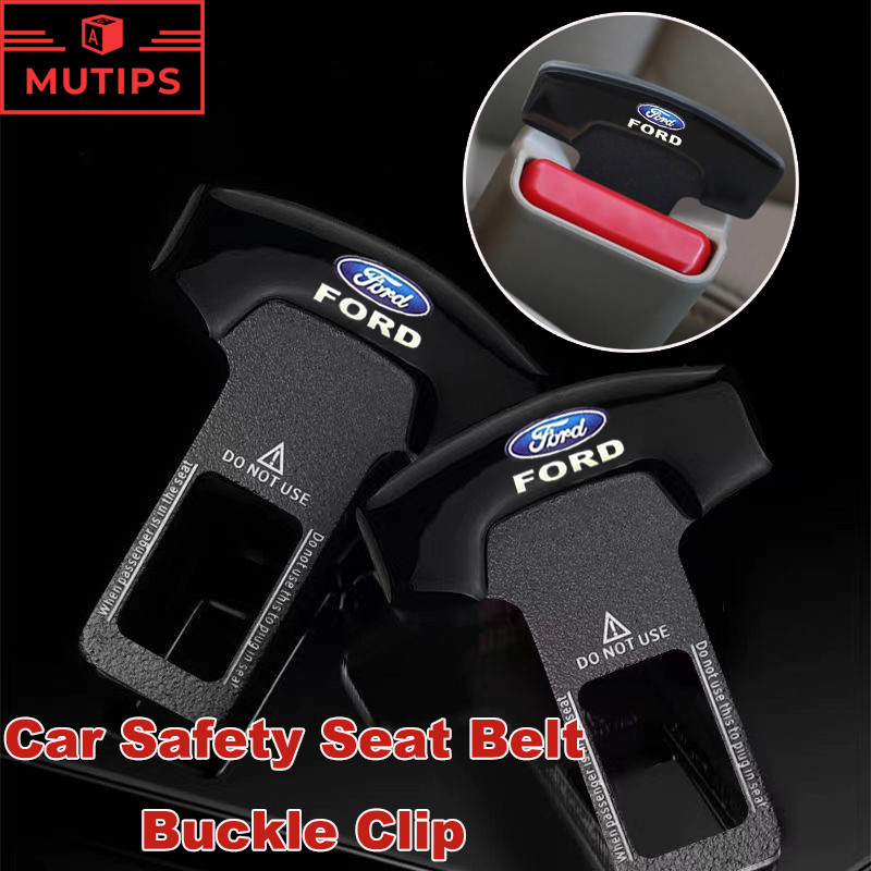 Ford Car Mini Cinto De Segurança Bloqueio Fivela Clipe Silenciador De Metal Escondido Rolha De Alarme Para Ranger Ka Focus mk2 Novo Fiesta Fusion Ecosport Edge Território