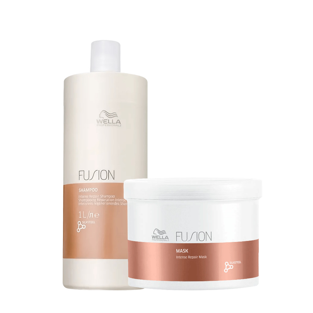 Kit Fusion Shampoo 1L e Máscara 500ml - Wella