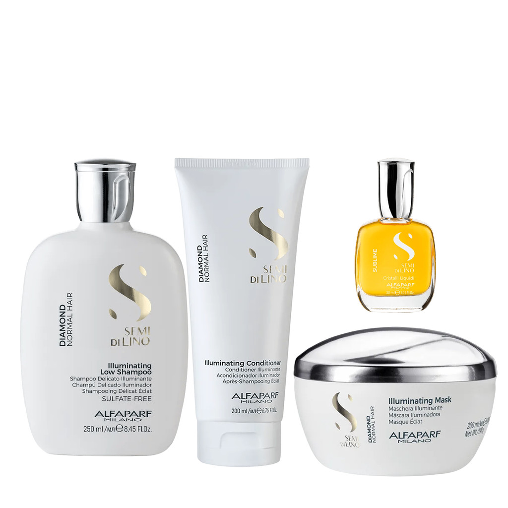 Kit Diamond Shampoo, Condicionador, Máscara e Cristalli 30ml - Beauty