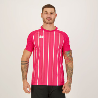 Camisa Kappa Reindy Rosa e Branca em Oferta na Shopee