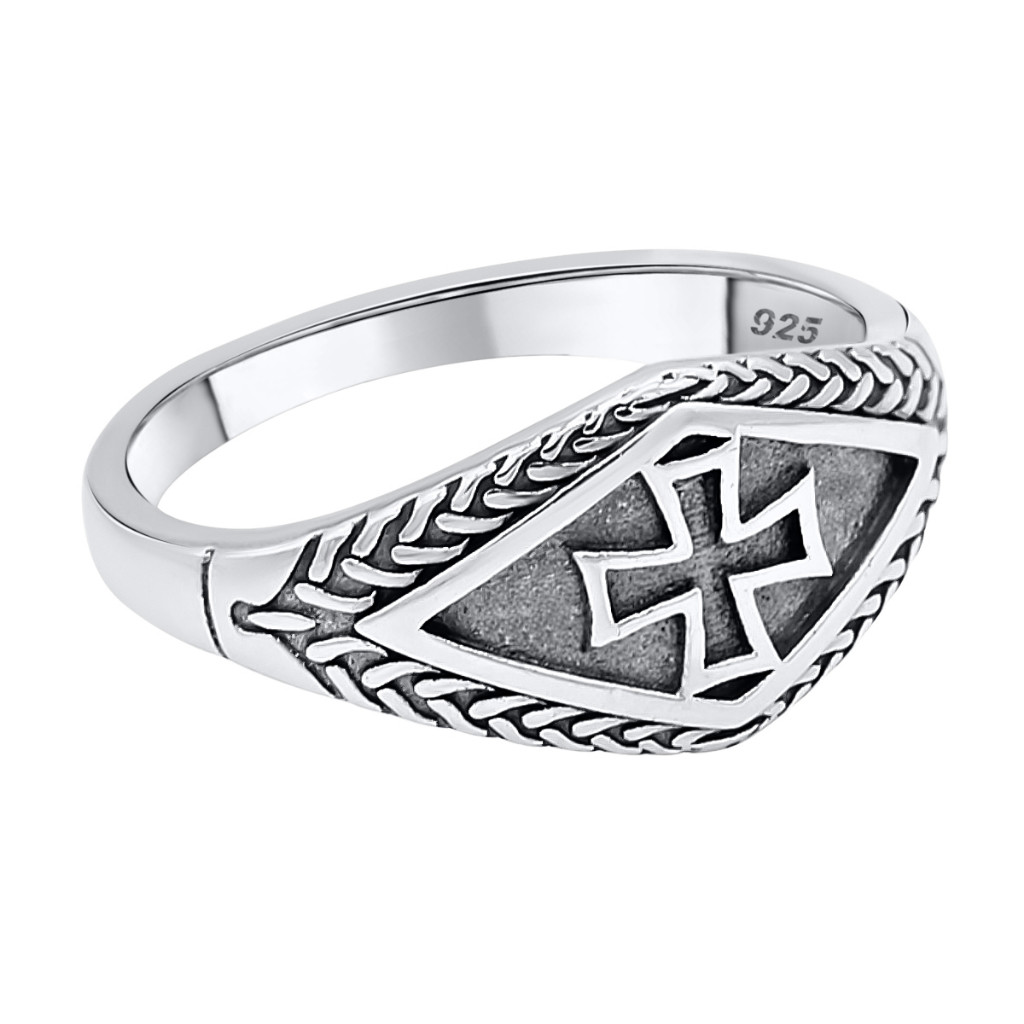 Anel Cruz Malta Prata - Comprar com Melhor Preço em Anéis