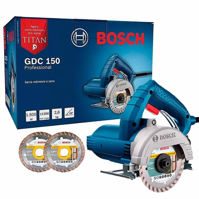 Serra Mármore a Seco 1500W GDC 150 Titan Com 2 Discos BOSCH em Oferta na Shopee