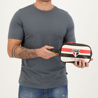 Necessaire São Paulo Branca e Preta em Oferta na Shopee