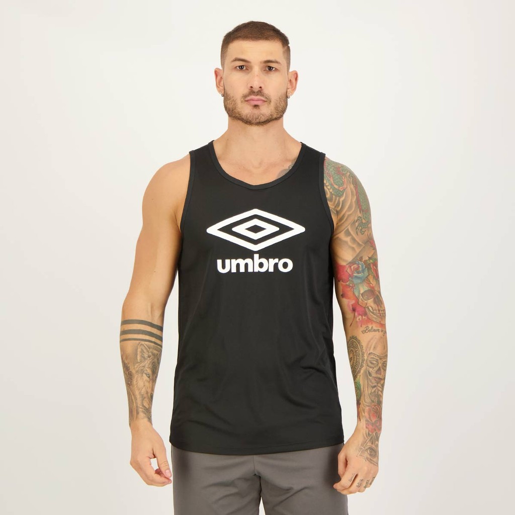Regata Umbro Essential Diamond Preta e Branca em Oferta na Shopee