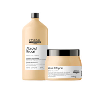 Kit L'oreal Professionnel  Shampoo Serie Expert Absolut Repair Gold Quinoa + Mascara Protein Instant em Oferta na Shopee