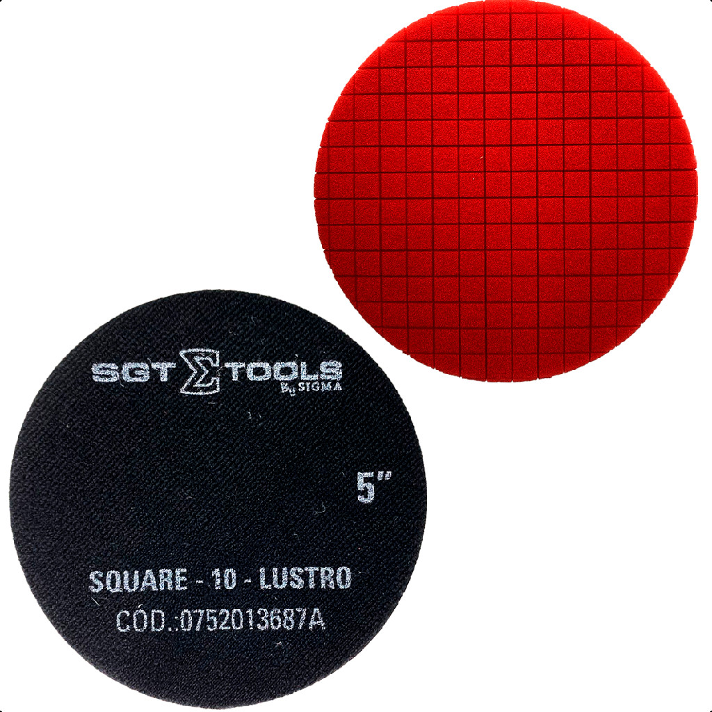 Boina Square Para Polimento Automotivo Vermelha Lustro 5"