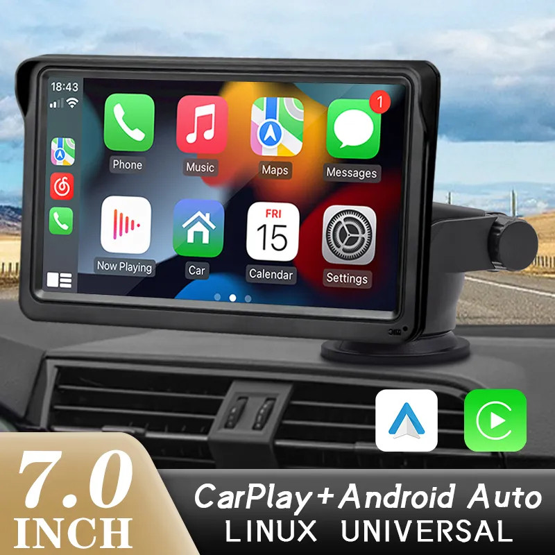 Leitor  Portátil  Multimídia 7”  Tela Sensível ao Toque e Conectividade Completa para seu Carro