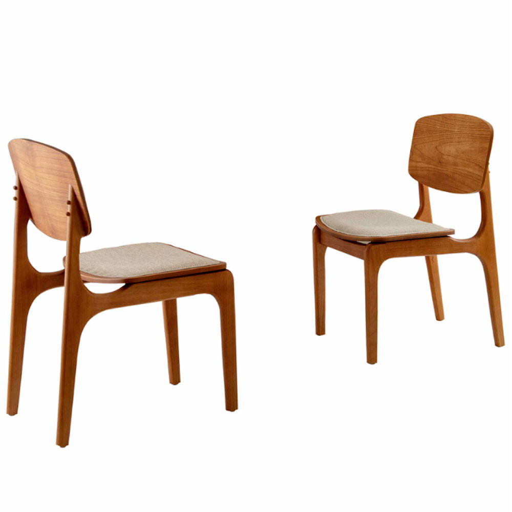 Conjunto com 2 cadeiras Malta Gold em Madeira Maciça para Sala de Jantar Moderna Mobília em Oferta na Shopee